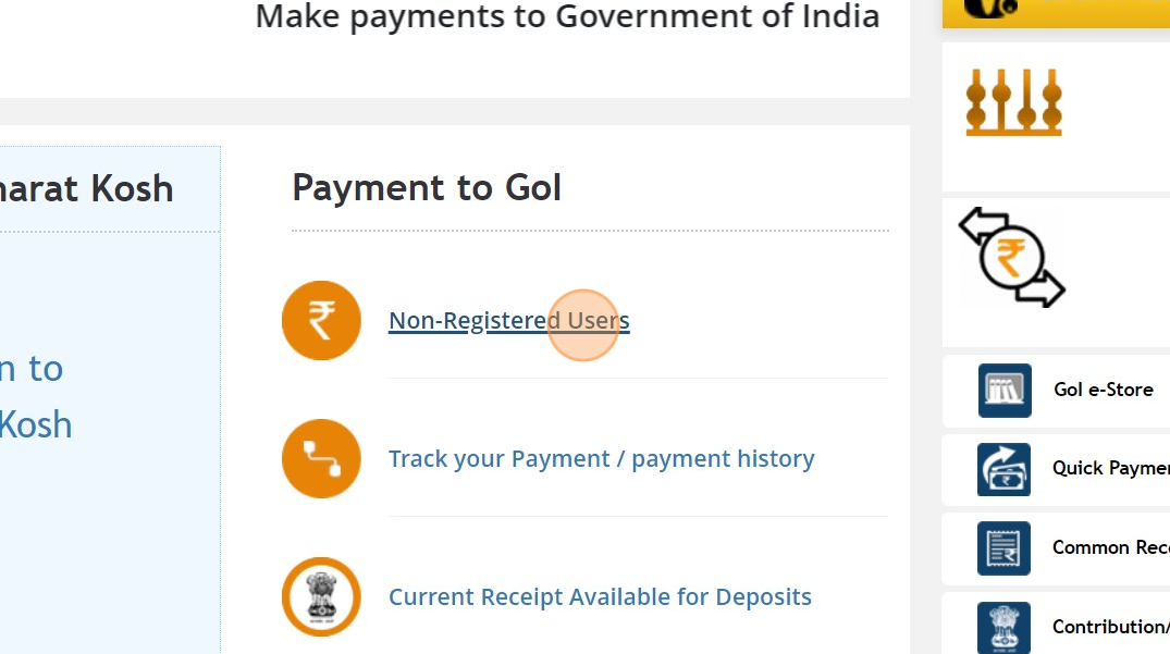 How to pay name change gazette fees on bharatkosh esahayak